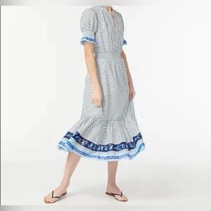 J.Crew Smocked ruffle dress in cotton voile size XS